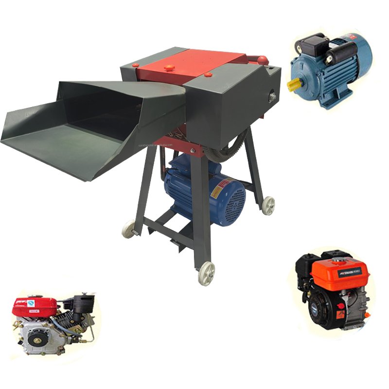 Hot Selling Popular Electric gasoline diesel engine Chicken Duck Goose Feed Chaff Cutter Machine animal feed