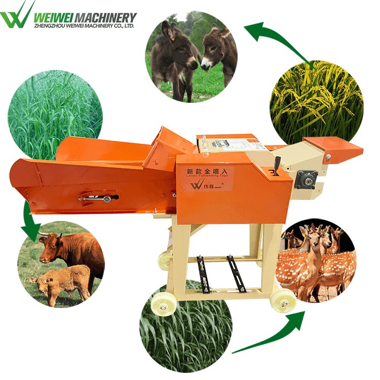 Weiwei feed processing grass machine Chaff Cutter High Productivity Animal feed machine Factory agricultural equipment