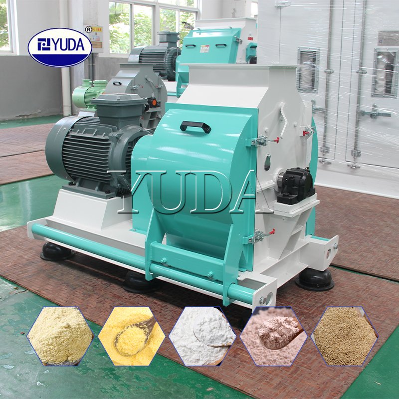 YUDA New design SFSP Animal Feed Processing Machine Durable Rice Husk Corn Hammer Mill For Sale