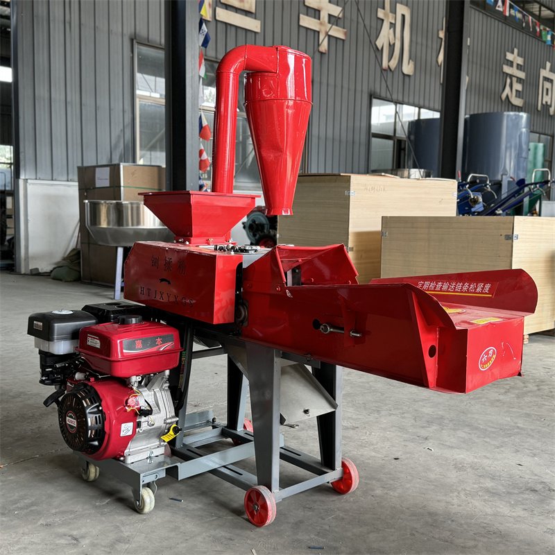 Horizontal Corn Straw Stalk Shredder Machine/Grass Silage Chaff Cutter Chopper Machine for poultry animal feed processing
