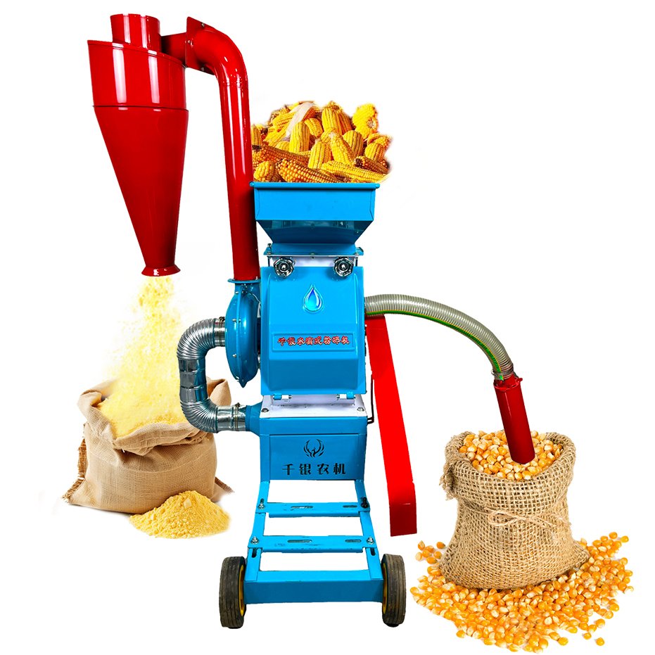 Livestock animal feed corn maize hammer mill grinder forage corn kernel grain crusher maize milling machine 600kg/h