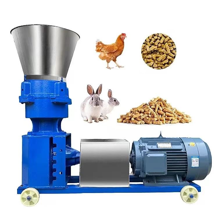 Agricultural equipment animal feed processing machinery for chicken farm forage chicken feed pellet machine feed granulator
