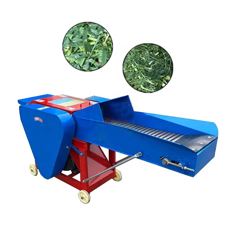 Farm Use Home Use Factory Direct Sale Dry And Wet Silage Hay Grass Straw Mini Chaff Cutter Automatic Machine With Ground Wheel