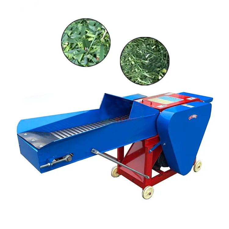 Farm Use Home Use Factory Direct Sale Dry And Wet Silage Hay Grass Straw Mini Chaff Cutter Automatic Machine With Ground Wheel