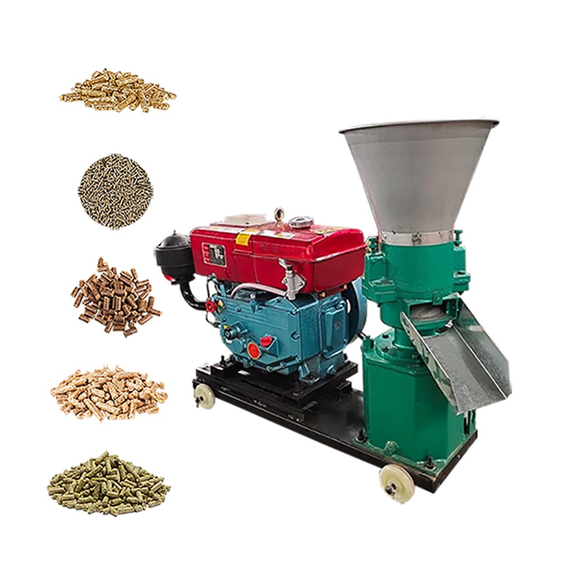 mini pellet machine animal feed petrol engine fish pellet making mill grain chicken feeds processing machine