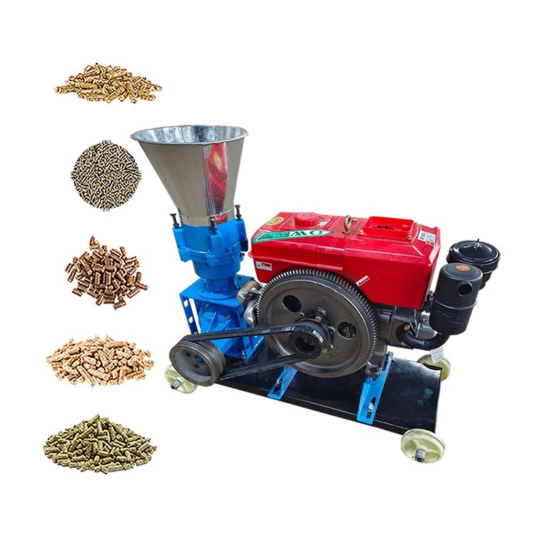 mini pellet machine animal feed petrol engine fish pellet making mill grain chicken feeds processing machine