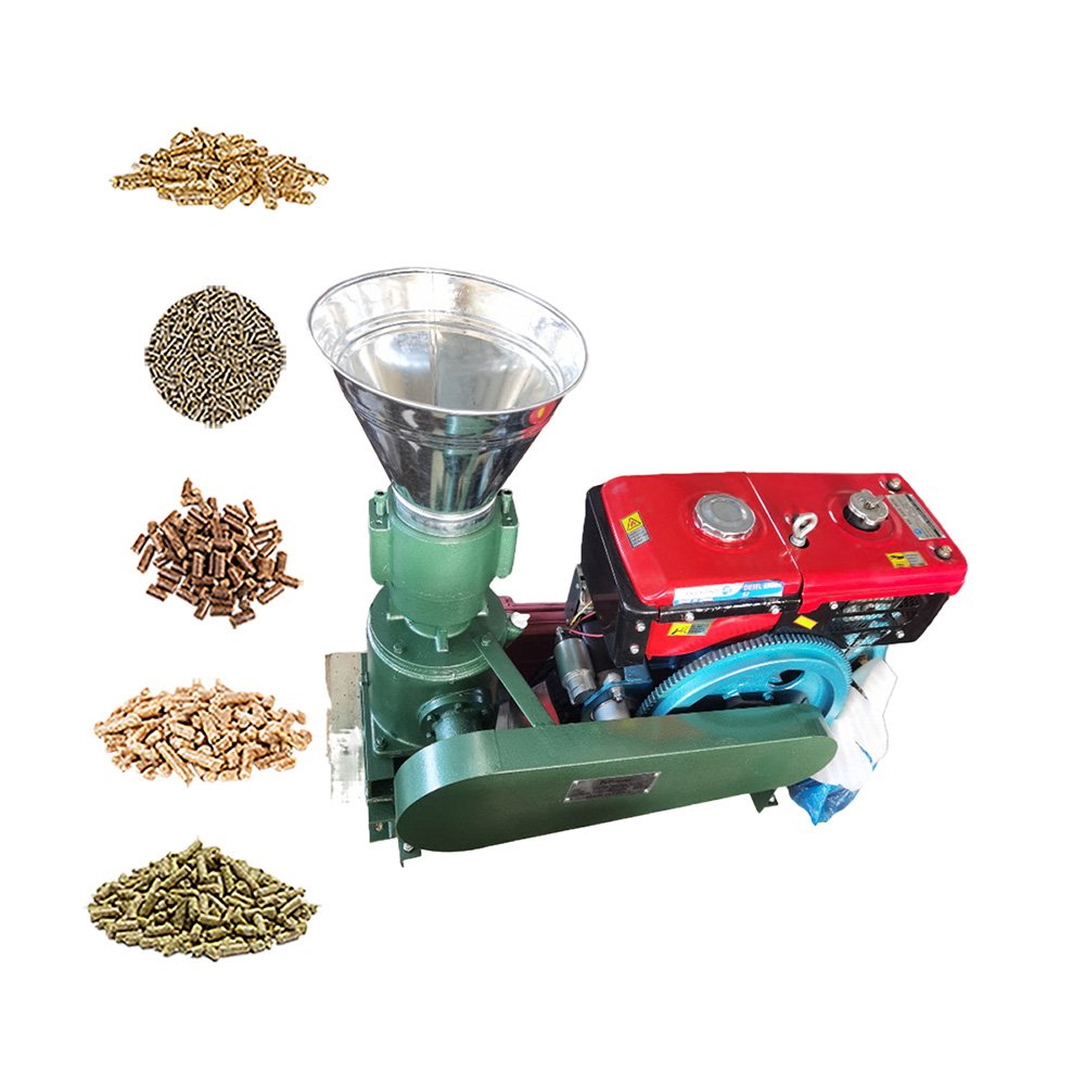mini pellet machine animal feed petrol engine fish pellet making mill grain chicken feeds processing machine