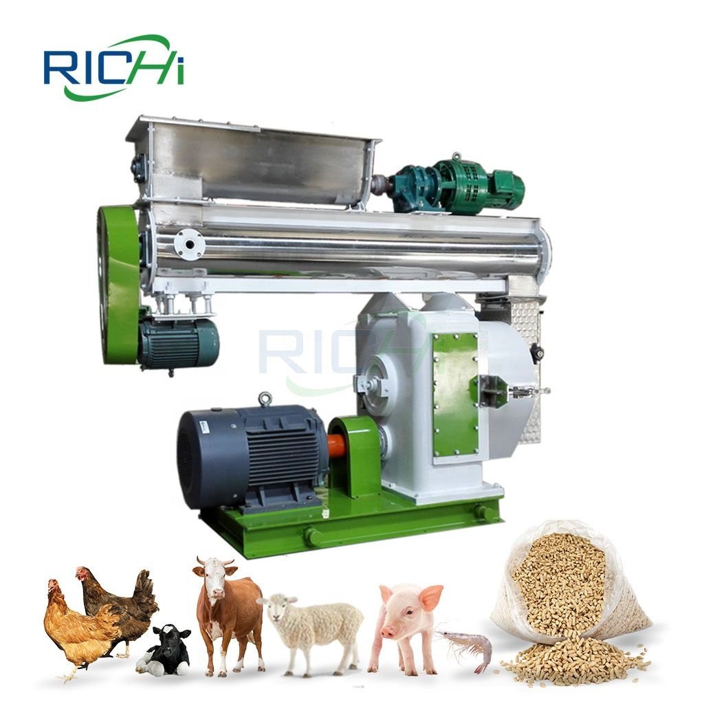 RICHI 2-3 T/H Feed Pallet Making Machine Animal Feed Pellet Processing Machine Poultry Feed Pellet