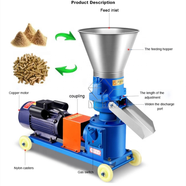 animal feed pellet machine feeds pelletizer machine soybean meal cattle feed grinder mixer pellet maker