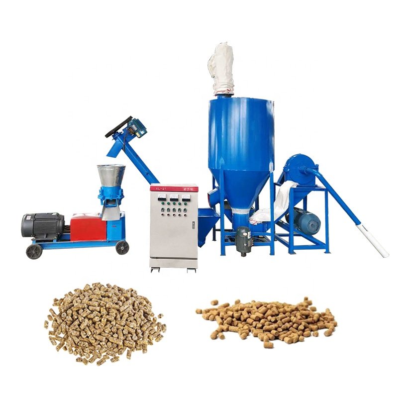 Small Feed Mill Plant Low Cost Small Animal Feed Mill Machine Cattle Feed Pellet Plant