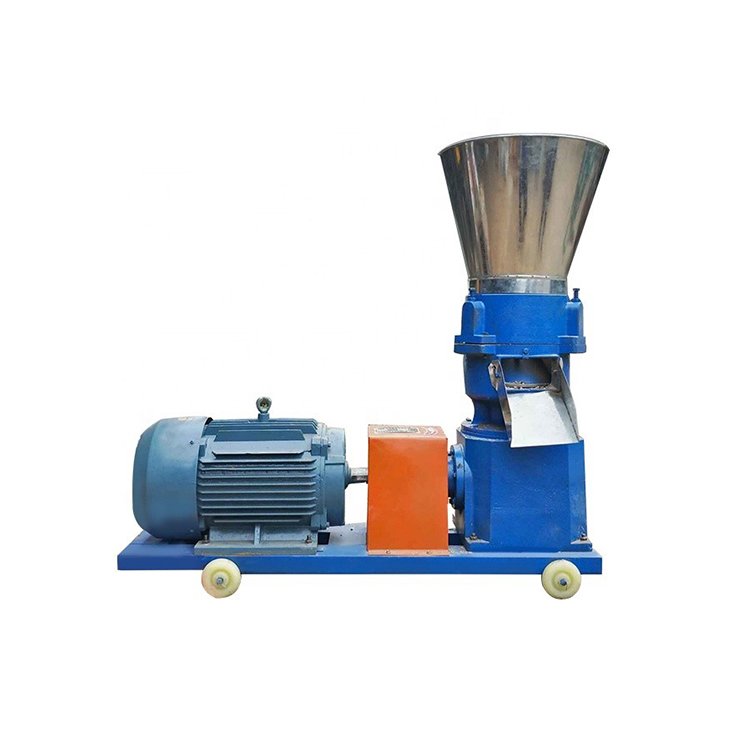New popular electric animal feed processing machine 125 150 210 260 300 model flat die machine granulator for animal feed