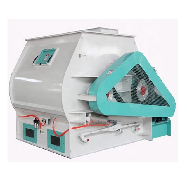 Customized double-shaft paddle flour mixer/ poultry feed mixing machine/animal feed pellet mixer