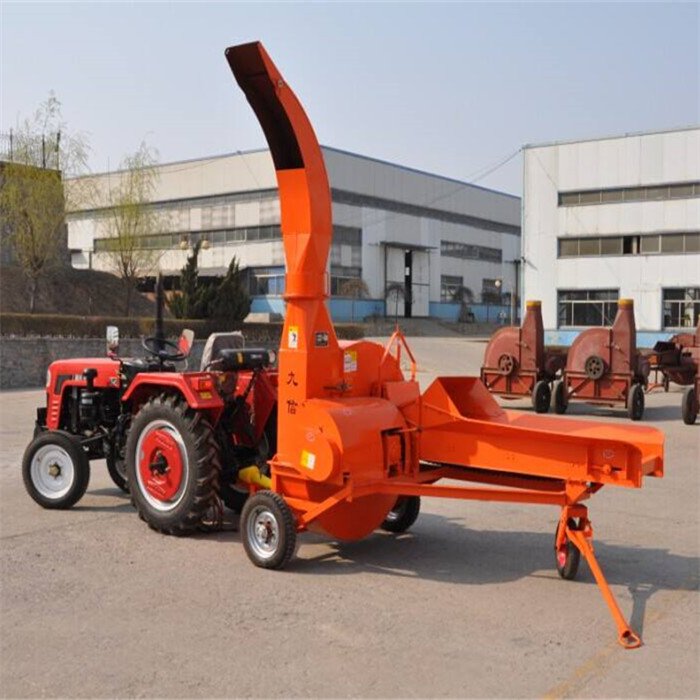 PTO drive tractor power animal feed cutting machine silage straw chaff cutter
