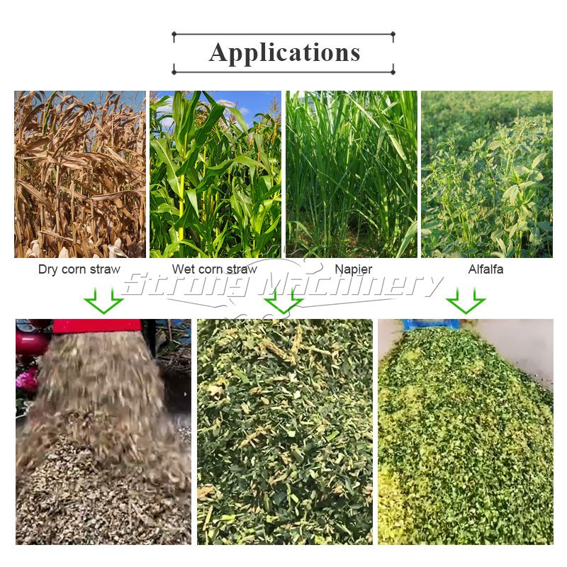 Cutting Machine Animal Feed Grass Silage Paddy Mini Chaff Cutter Machine