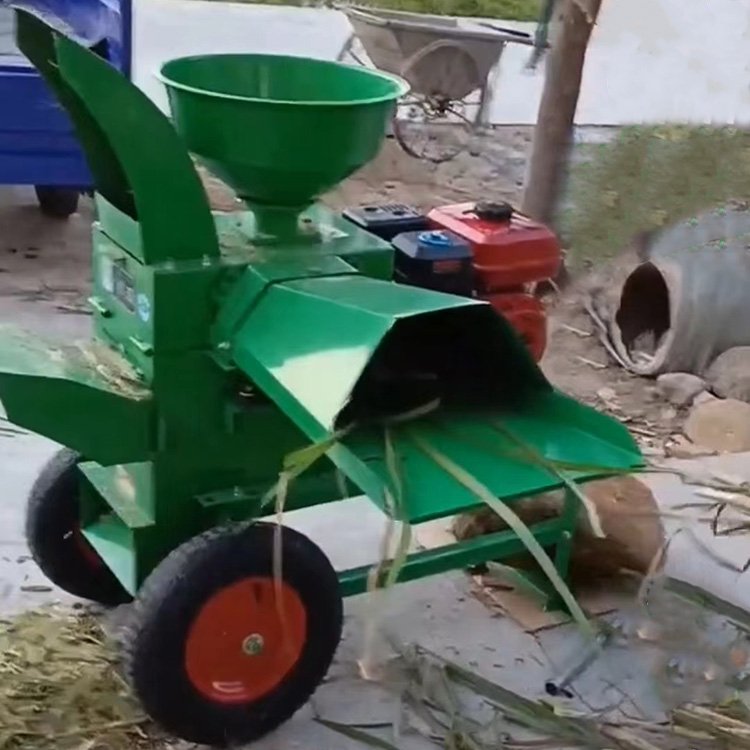 Electric Animal Feed Grass Cutting Machine Gasoline Corn Straw Grass Chopper Diesel Engine Silage Hay Chaff Cutter Machine