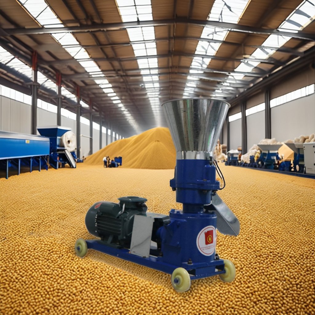 High Quality 200Kg/h Animal Feed Pellet Machine with Engine Motor Gearbox Bearing Home Use Manufacturing Plant