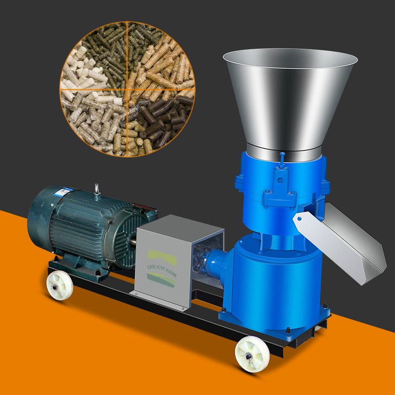 GREAT FARM Hot Sale Electric Type Pellet Machine High Efficiency Granulator Machine in Animal Farm Making Animal Feeds Use