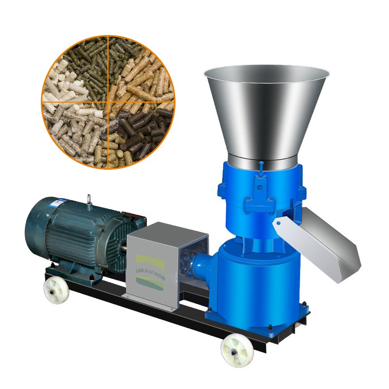 GREAT FARM Hot Sale Electric Type Pellet Machine High Efficiency Granulator Machine in Animal Farm Making Animal Feeds Use