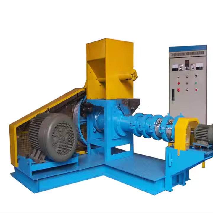 220V Floating Fish Feed Pellet Machine Chicken/Rabbit/Cattle/Feed Crusher Mixer Pelletizer Puffed Fish Food Extruder Price