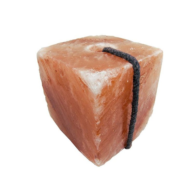 Compressed Himalayan Salt for Animal Feed / Natural Himalayan Rock Crystal Cattle Salt Lick Square Shape with Rope Weight 4-6kg