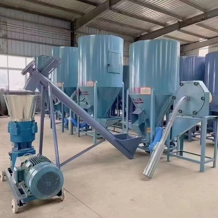 1000Kg/H Vertical Poultry Feed Mixer Grinder Machine Chicken Fish Feed Making Machine Animal Feed Mixer Machine