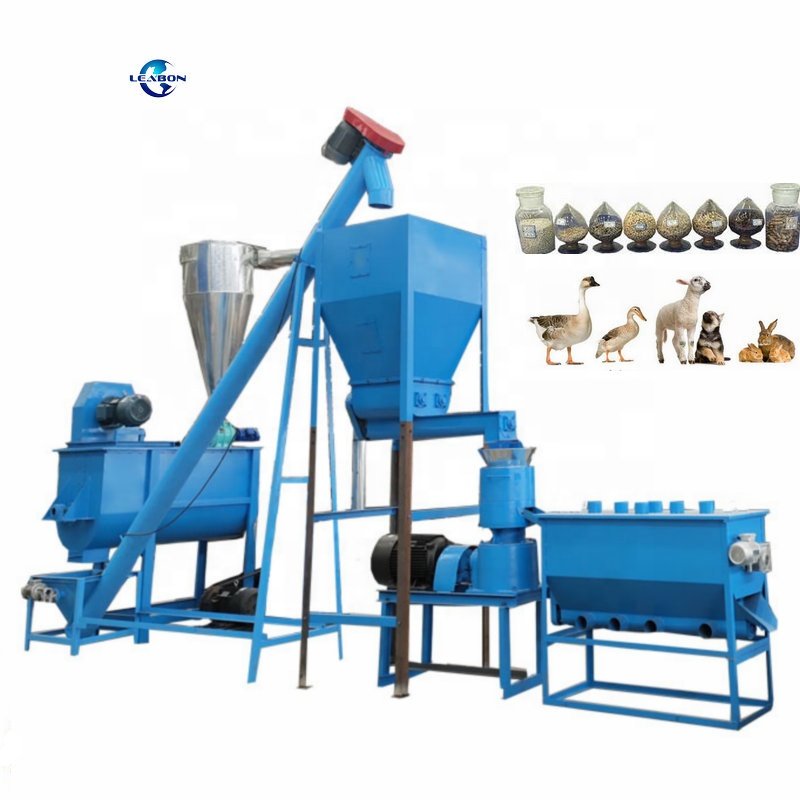 1.5-2T/H Farm Use Cattle Feed Pellet Plant Animal Pellet Feed Machine Poultry Chicken Feed Processing Machine Price