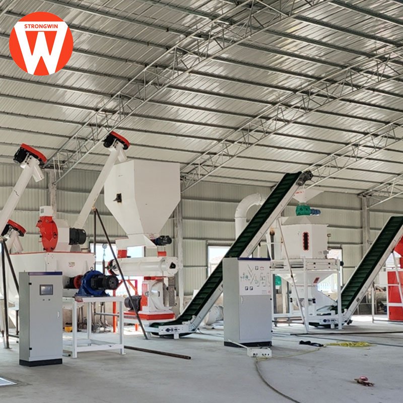 Best selling professional automatic feed machinery 3t/h animal feed pellet production line with CE