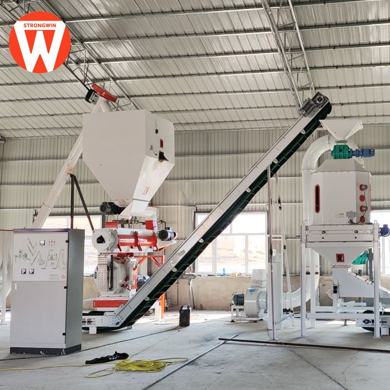 Best selling professional automatic feed machinery 3t/h animal feed pellet production line with CE