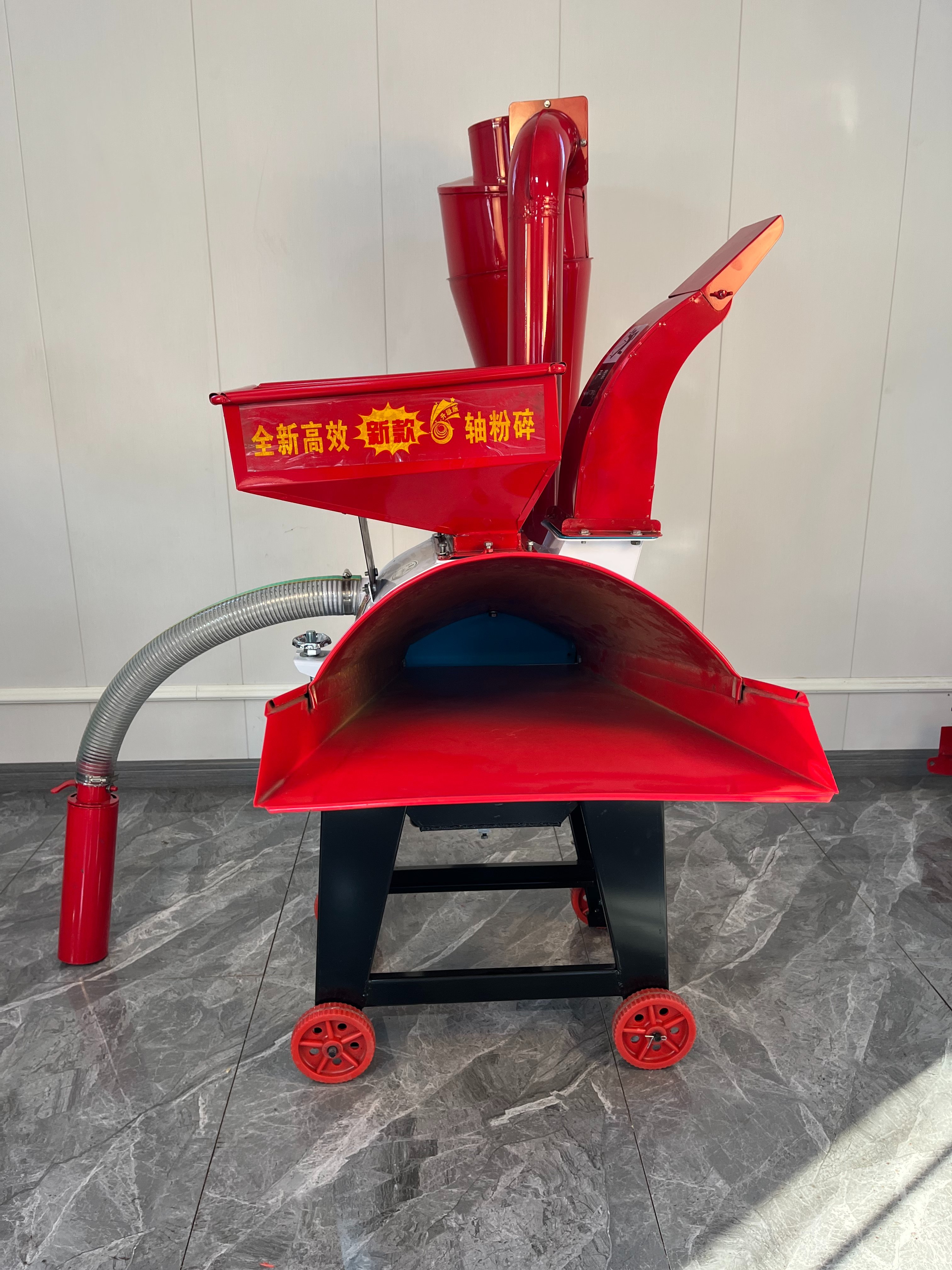 Animal feed processing hammer mill grinder crusher maize corn grain crusher milling machine with chaff cutter machine 1000 kg/h