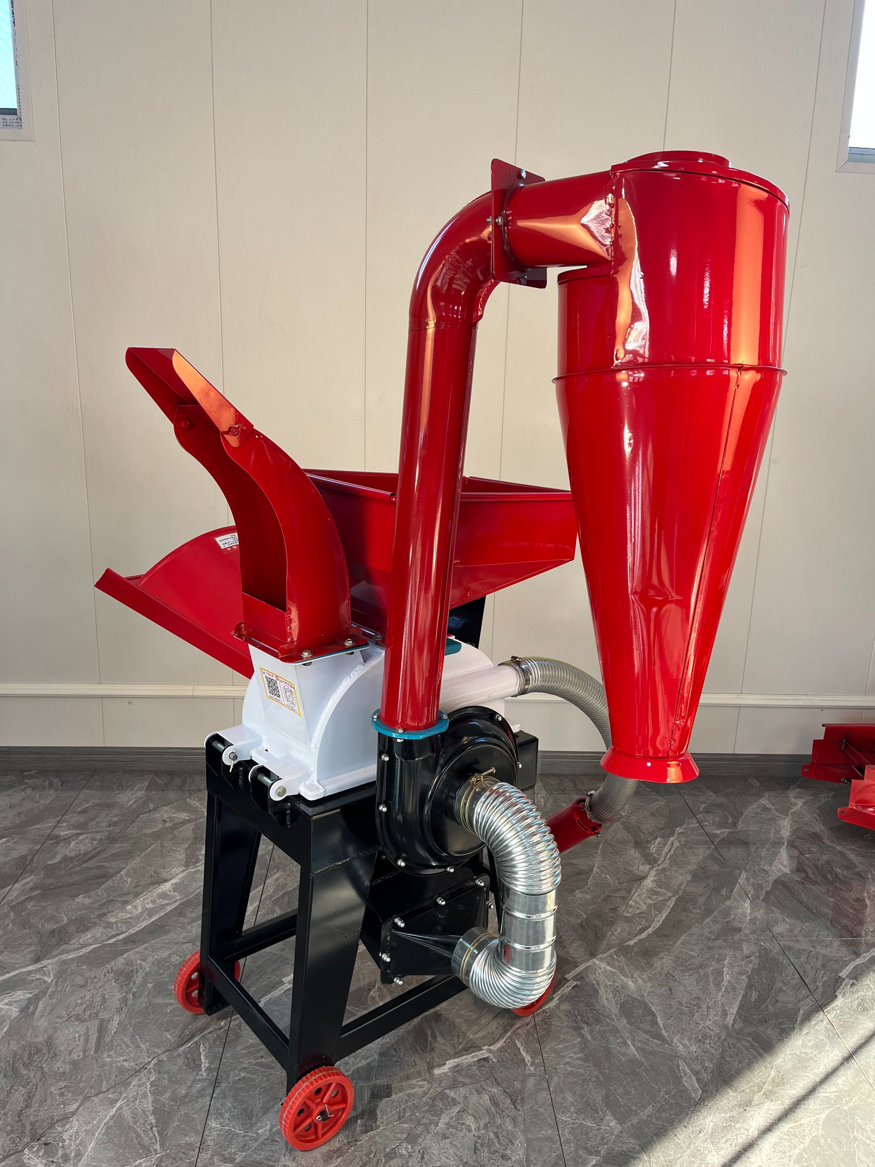 Animal feed processing hammer mill grinder crusher maize corn grain crusher milling machine with chaff cutter machine 1000 kg/h