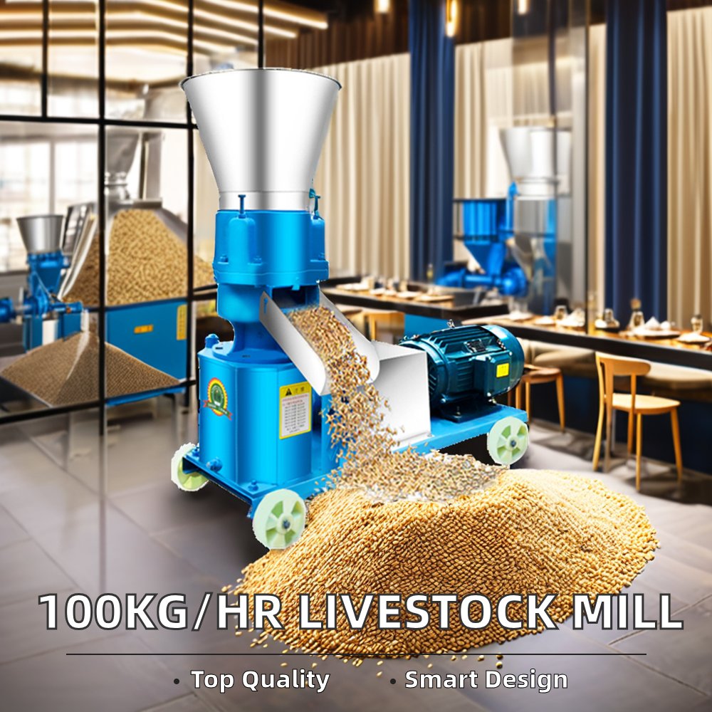 Durable granulator feed processing and manufacturing miniature animal feed pellet machine