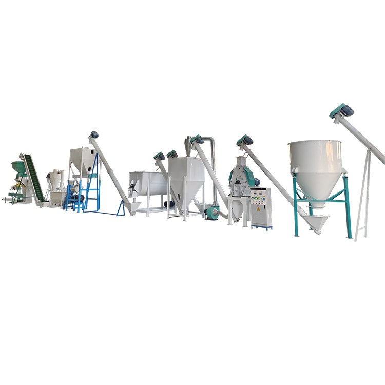 5T/H Output Animal Chicken Livestock Cattle Sheep Fish Shrimp Aquatic Feed Making Plant / Poultry Animal Feed Production Line