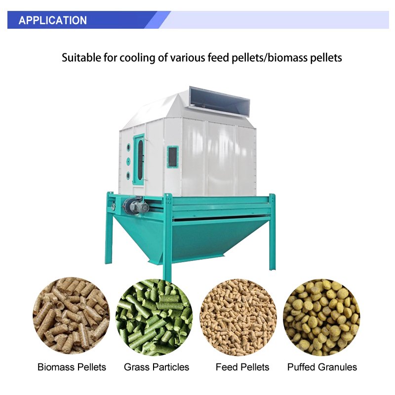 industrial sawdust pellet cooling machine small animal feed mill cooler industrial wood pellet counterflow cooler machine