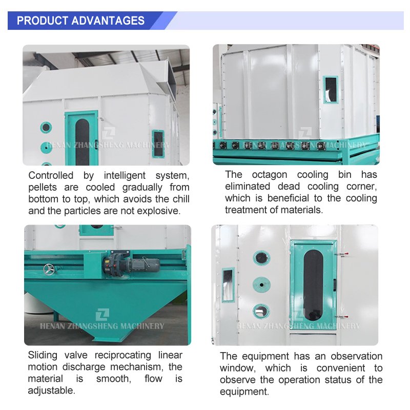 industrial sawdust pellet cooling machine small animal feed mill cooler industrial wood pellet counterflow cooler machine