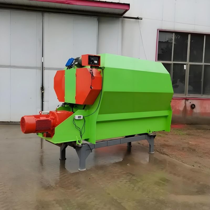 Single axis cattle tmr livestock horizontal animal feed mill mixer machine