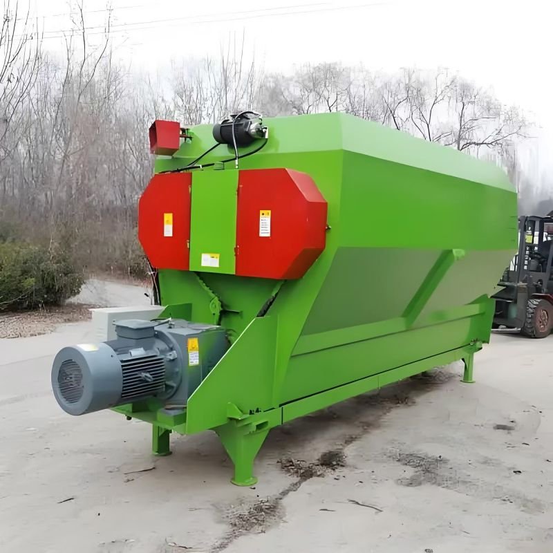 Single axis cattle tmr livestock horizontal animal feed mill mixer machine
