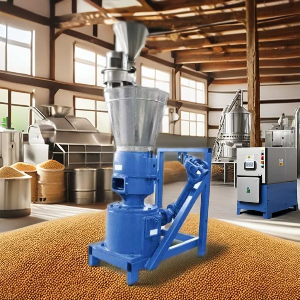 Powered Pellet Machine Used for Farm Factory Feed Processing Key Components Gear Animal Feed Production Line