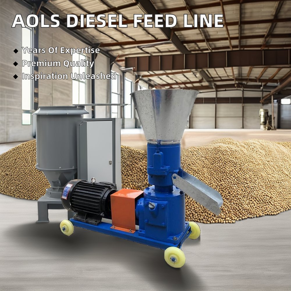 Powered Pellet Machine Used for Farm Factory Feed Processing Key Components Gear Animal Feed Production Line