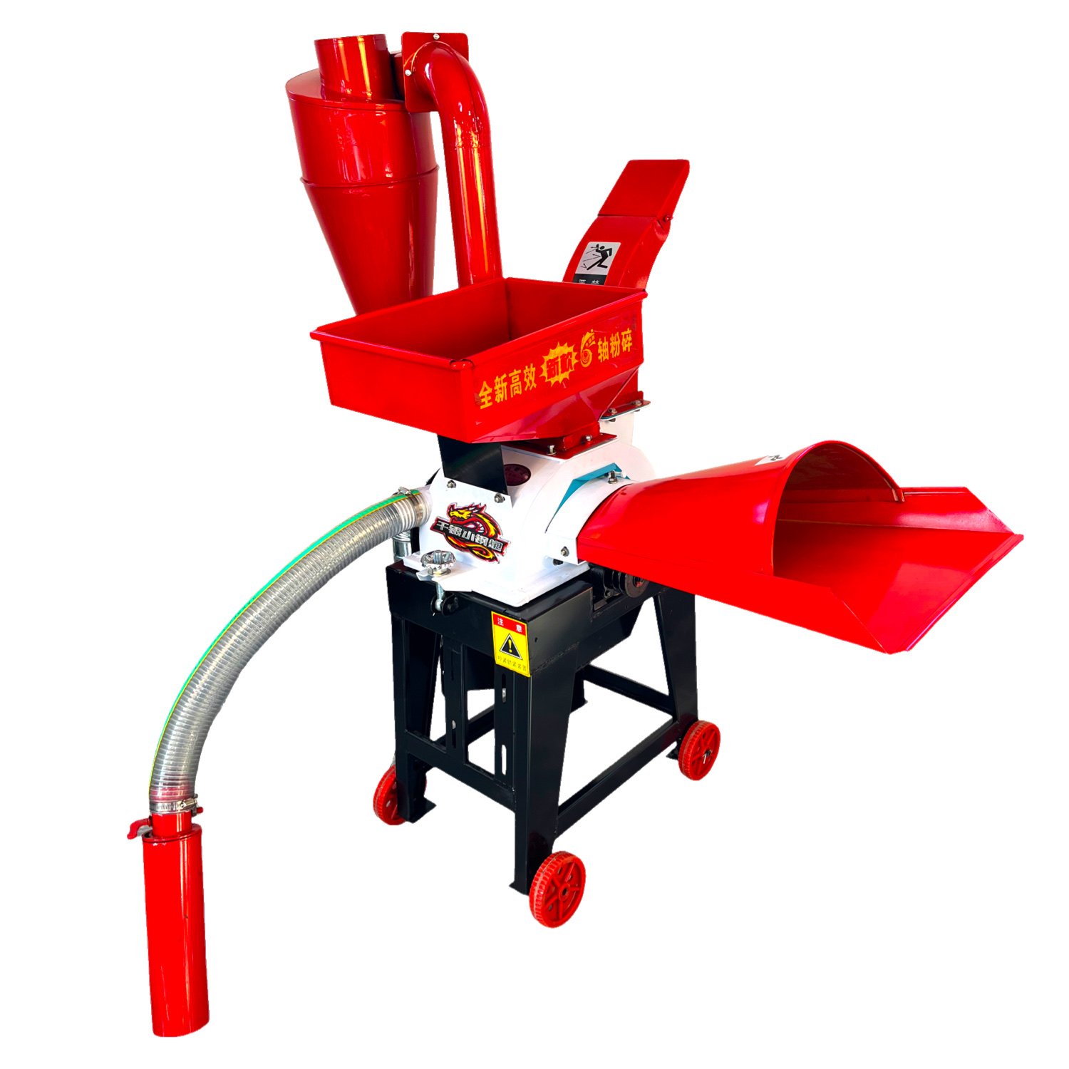Corn animal feed processing hammer mill grinder corn grain crusher maize milling machine with chaff cutter machine 1000kg/h