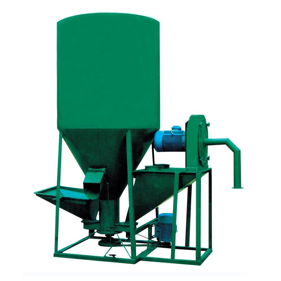 Household Vertical Dust-Free Feed Crushing And Mixing Machine Animal Feed Crusher Mixer Equipments