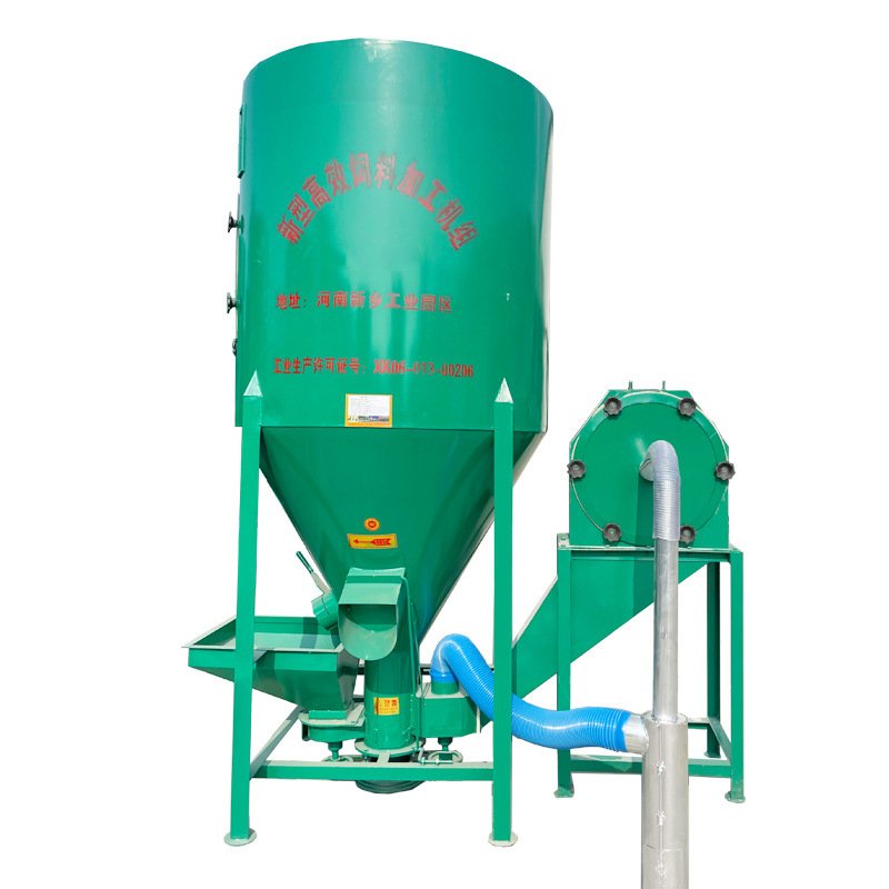 Household Vertical Dust-Free Feed Crushing And Mixing Machine Animal Feed Crusher Mixer Equipments
