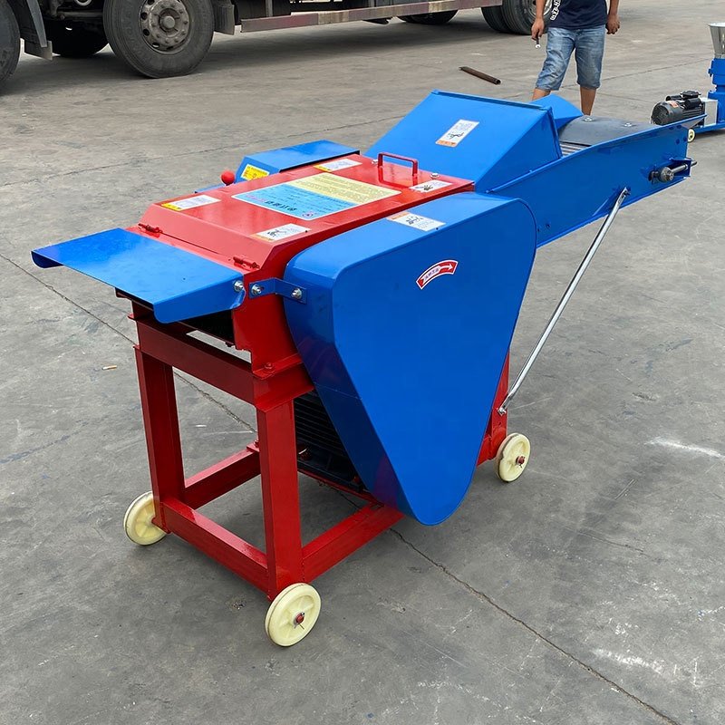 Straw Silage Machine Feed Processing Machines Paddy Straw Cutting Grass Chopper Animal Feed Chaff Cutter Crusher Machine