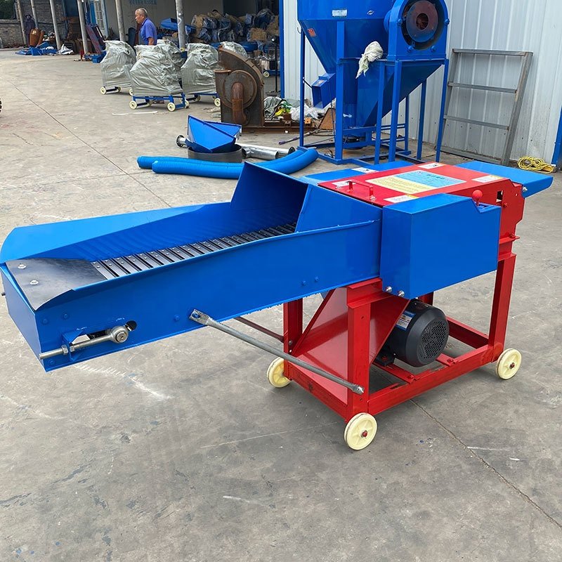 Straw Silage Machine Feed Processing Machines Paddy Straw Cutting Grass Chopper Animal Feed Chaff Cutter Crusher Machine