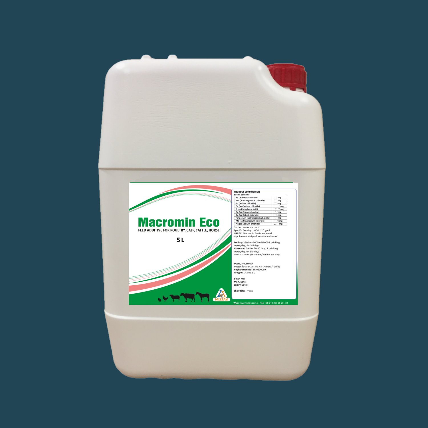 OEM Private Label Macromin Eco Oral Solution Animal Poultry Feed Additive Product for Poultry Cattle Camels Horses Calves Sheep