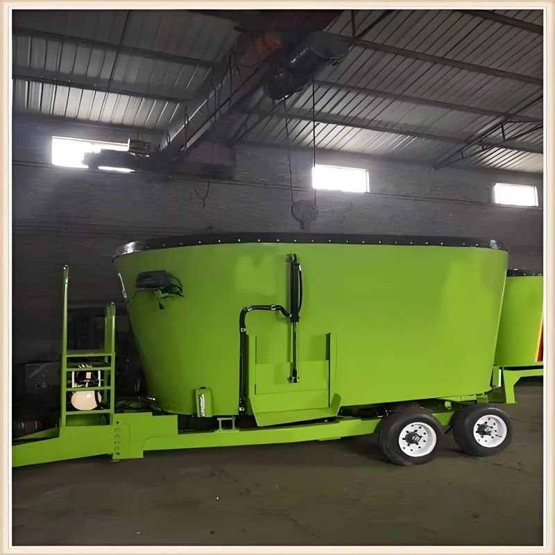 Vertical dual axis TMR feed mixer stock cattle grain animal feed mill mixer machine price for sale
