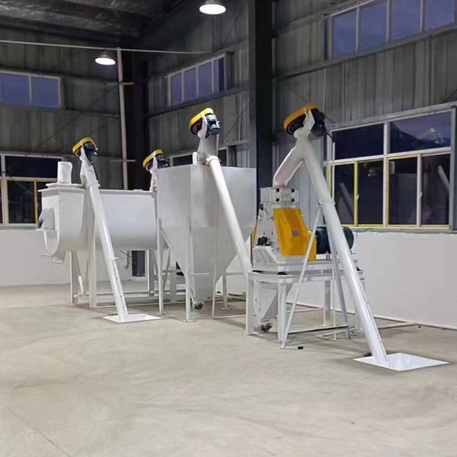 Factory 1-2 ton/h Feed line Full Animal Chicken Cow Cattle Rabbit Feed Pellet Machine Production Line for farm poultry livestock