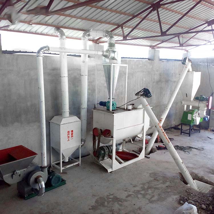 Factory 1-2 ton/h Feed line Full Animal Chicken Cow Cattle Rabbit Feed Pellet Machine Production Line for farm poultry livestock
