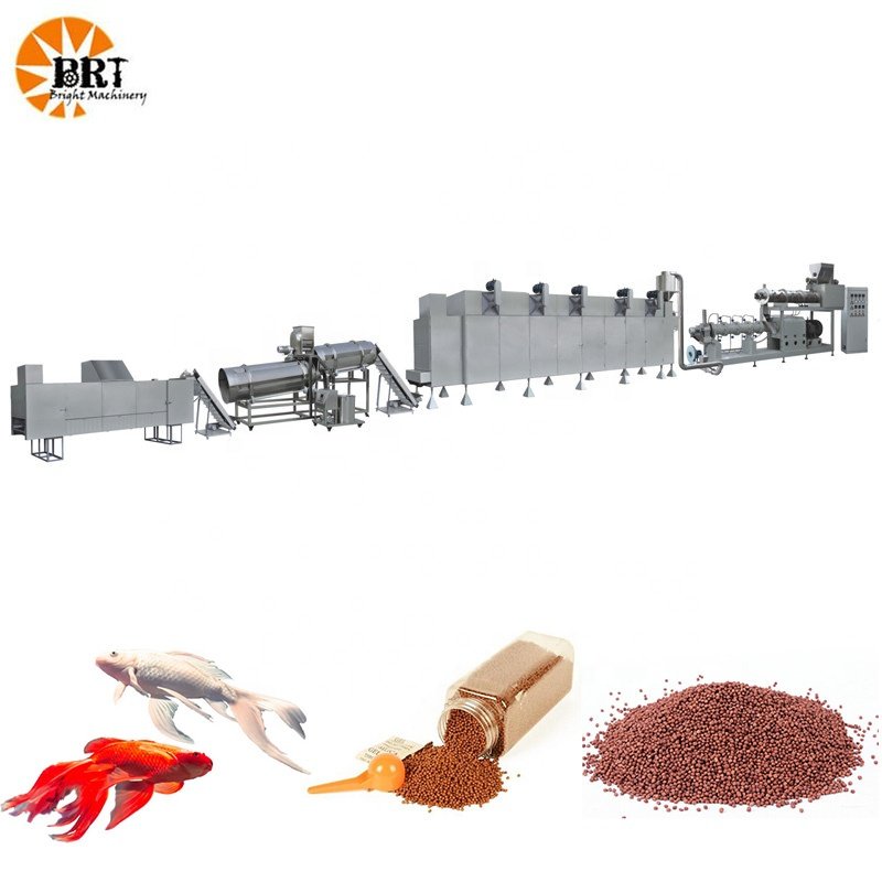 floating fish feed pellet processing machine fish floating feed manufacturing equipment twin screw extruder