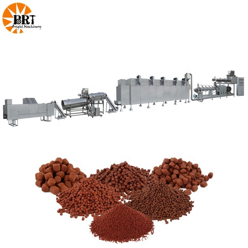 floating fish feed pellet processing machine fish floating feed manufacturing equipment twin screw extruder