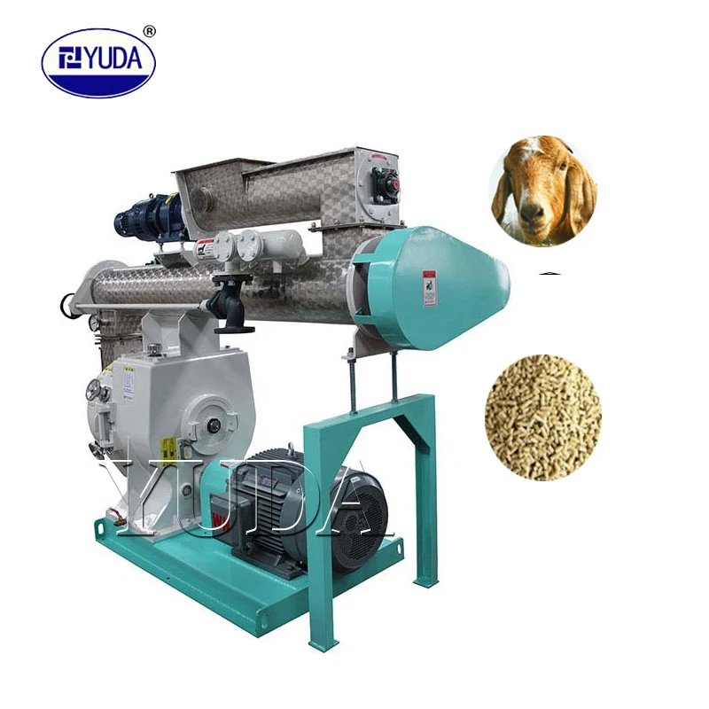 YUDA 8T/H Automatic Feed Pellets Production Line/Animal Feed Plant/Ring Die Pellet Mill 55KW